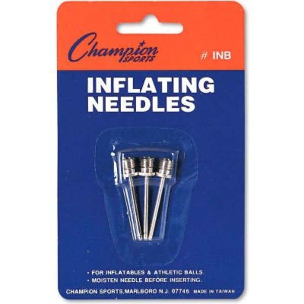 Champion Sports Inflating Needles for Electric Pump - Nickel-Plated - 3 Pack INB